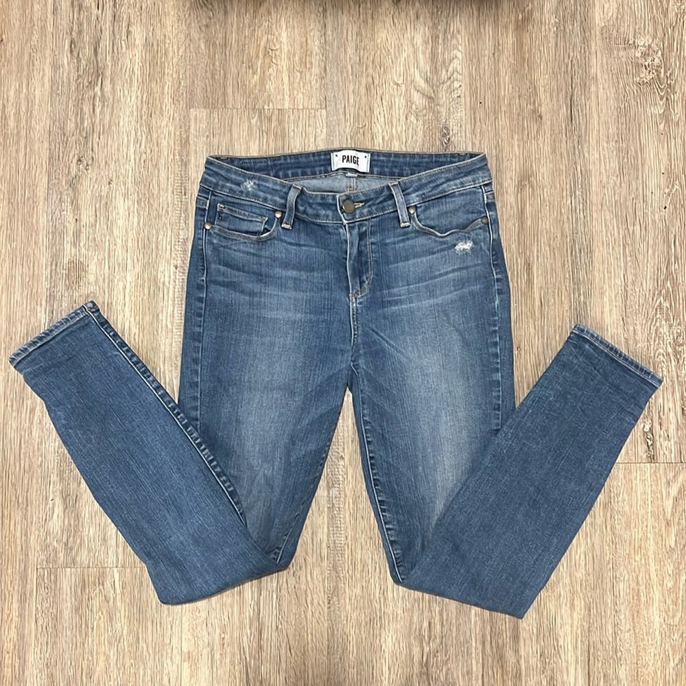 Paige Verdugo Ankle Skinny Distressed Jeans